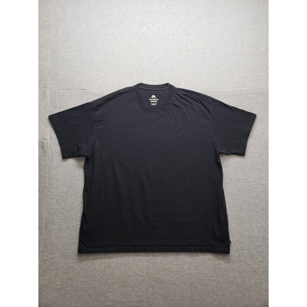 Nike Dir Fit Men T Shirts XL Black Crew Neck Short Sleeve Loose Fit Logo Active